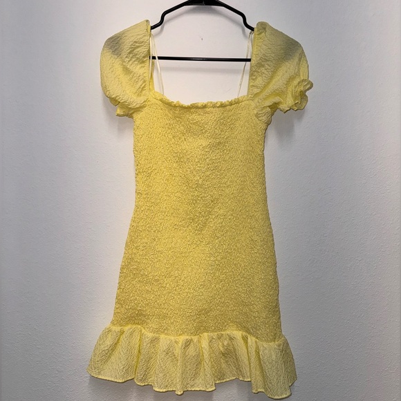 NWT ZARA Textured Smock Dress - Picture 2 of 8